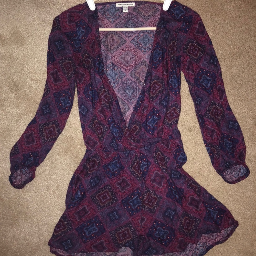 BoHo purple romper